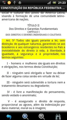 Constituição Brasileira GRÁTIS android App screenshot 0